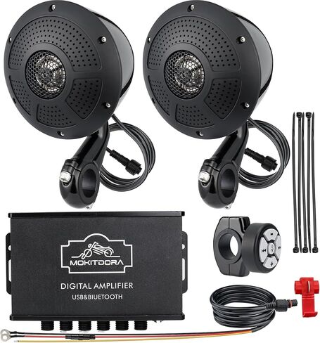 Mokitdora 1000W 4-channel 4 "دراجة نارية Bluetooth Amplifier & Speakers Comple in Saudi Arabia