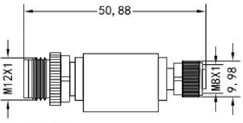 M12 to M8 5-PIN Female Connector Changed to 4-PIN Male Connector, M12 M8 Sensor Converter in Saudi Arabia