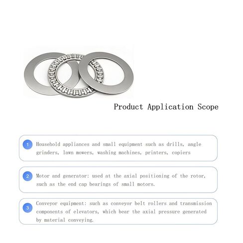 2 PCS AXK2542 High Precision Thrust Needle Roller Bearings with Washers - Bearing Steel Material in Saudi Arabia
