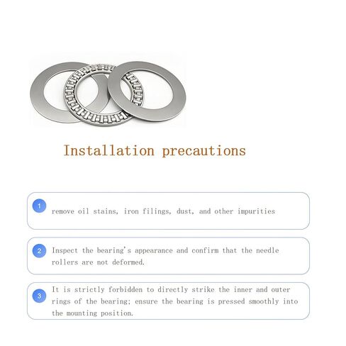 2 PCS AXK2542 High Precision Thrust Needle Roller Bearings with Washers - Bearing Steel Material in Saudi Arabia