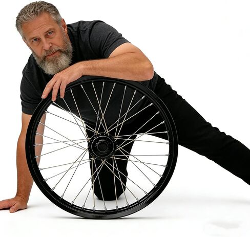 Motorcycle Rim Strips, Heavy-Duty Rubber Rim Tape with Pre-Drilled Valve Stem Hole Spoke Nipple Puncture Protection for Off-Road Dirt Bikes & Street Motorcycles in Kuwait