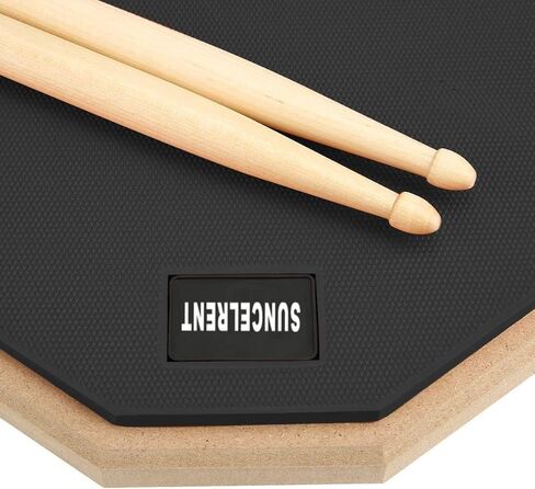 8 Inch Silent Drum Pad, Dumb Drum Beginner Rubber Practice Pad, with 5A Drum Sticks and Practice Pad Bag (8"-Black) in Saudi Arabia