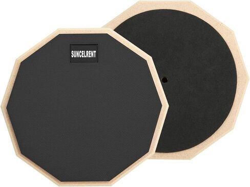 8 Inch Silent Drum Pad, Dumb Drum Beginner Rubber Practice Pad, with 5A Drum Sticks and Practice Pad Bag (8"-Black) in Saudi Arabia