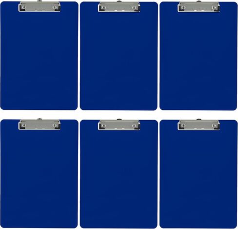 Trade Quest Plastic Clipboard Opaque Color Letter Size Low Profile Clip (Pack of 6) (Yellow) in Kuwait