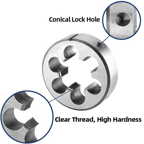 M26x0.5 مجموعة الصنبور والقالب لليد اليمنى، متري M26x0.5 HSS ماكينة الصنبور والقالب المستدير in Saudi Arabia