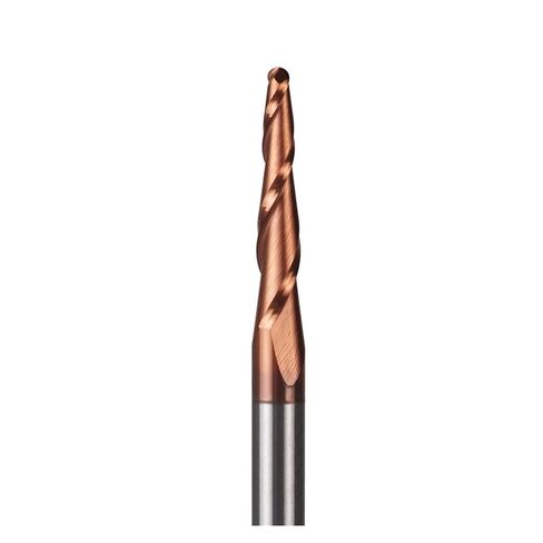 5pcs/Lot Tapered Ball Nose Spiral End Mill Tungsten Solid Carbide 3.175mm Nano Coating CNC Router Bits Taper Wood Metal Milling Cutter(5PC R0.25 D3.1 HRC55) in Saudi Arabia