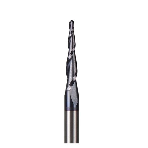 5pcs/Lot Tapered Ball Nose Spiral End Mill Tungsten Solid Carbide 3.175mm Nano Coating CNC Router Bits Taper Wood Metal Milling Cutter(5PC R0.25 D3.1 HRC55) in Saudi Arabia