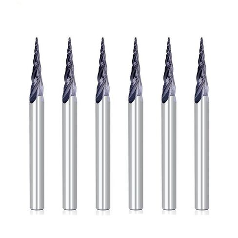 كربيد الكرة الأنف نهاية المطاحن R0.4 3 الناي مدبب مطحنة 1/4 "عرقوب طحن أداة قطع الخشب باستخدام الحاسب الآلي in Saudi Arabia