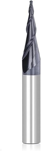 Ball Nose End Mill R0.25-R1.0 2Flute Tapered 1/4" Shank Carbide Milling Tool Spiral Cutter CNC Machine(R0.75x20x6.35x50) in Saudi Arabia