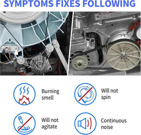 134511600 Washer Drive Belt Compatible with Frigidaire Whirlpool Amana Washers Replaces 156860 131234000 131686100 13416110 AP3867042 PS1146950 in Kuwait