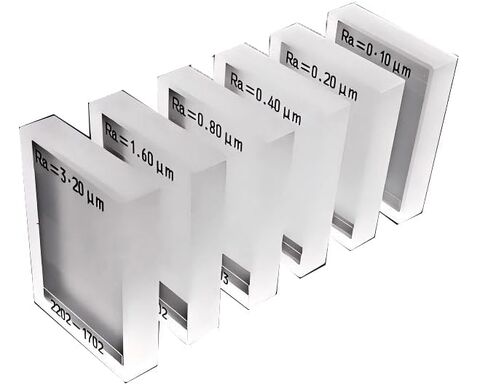Standard Roughness Test Reference Block Sets Multi-Engraved Lines 5 pcs RA 0.1,0.4,0.8,1.6,3.2μm Square Wave Five Blocks Plates Standard Roughness Calibration Sample for Surface Roughness Gauge in Kuwait