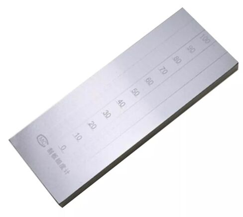 Scraper Fineness Meter Double Channel Fineness Gauge with 2 Scrapers Scale Range 0-100μm Recommended Range 31-70μm Indexing Value 5μm Inclination of Groove 1:1000 in Kuwait