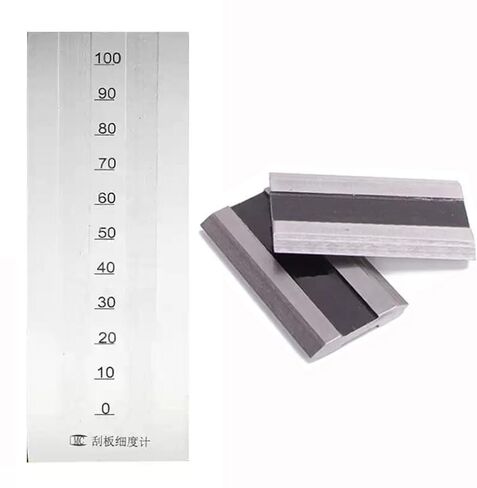 Scraper Fineness Meter Double Channel Fineness Gauge with 2 Scrapers Scale Range 0-100μm Recommended Range 31-70μm Indexing Value 5μm Inclination of Groove 1:1000 in Kuwait