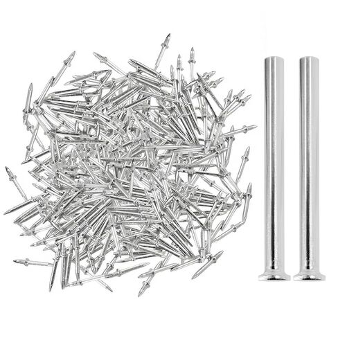 SOPAMI 200 قطعة من المسامير ذات الرأس المزدوج بدون خياطة مع قطعتين من أدوات الأكمام، أظافر مزدوجة الجوانب لا تترك علامات، ومسامير أمان غير مرئية للألواح الخشبية. in Kuwait