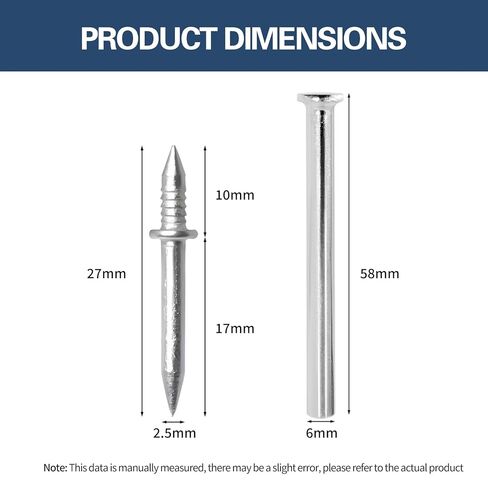 SOPAMI 200 قطعة من المسامير ذات الرأس المزدوج بدون خياطة مع قطعتين من أدوات الأكمام، أظافر مزدوجة الجوانب لا تترك علامات، ومسامير أمان غير مرئية للألواح الخشبية. in Kuwait