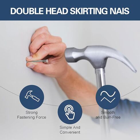 SOPAMI 200 قطعة من المسامير ذات الرأس المزدوج بدون خياطة مع قطعتين من أدوات الأكمام، أظافر مزدوجة الجوانب لا تترك علامات، ومسامير أمان غير مرئية للألواح الخشبية. in Kuwait