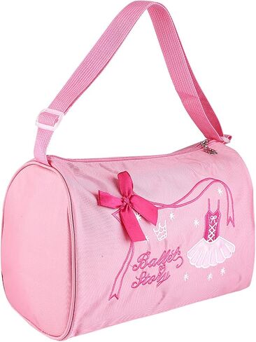 Drfeify Girls ballet bag, kids dance sports backpack with large capacity and adjustable strap, for ballet dance clothing A4 book phone (Pink) in Saudi Arabia