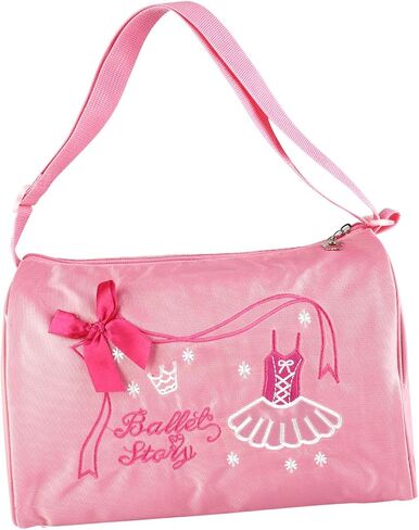 Drfeify Girls ballet bag, kids dance sports backpack with large capacity and adjustable strap, for ballet dance clothing A4 book phone (Pink) in Saudi Arabia