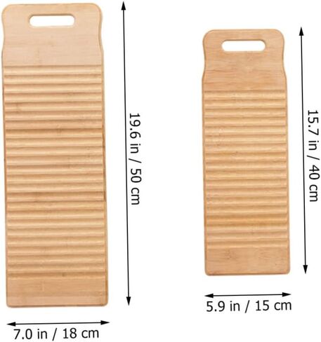 Totority 2pcs Bamboo Mini Washboard Slip Laundry Cleaning Board for Hand Washing Cloths and Boys and Girls in Saudi Arabia