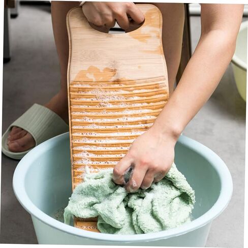 Totority 2pcs Bamboo Mini Washboard Slip Laundry Cleaning Board for Hand Washing Cloths and Boys and Girls in Saudi Arabia