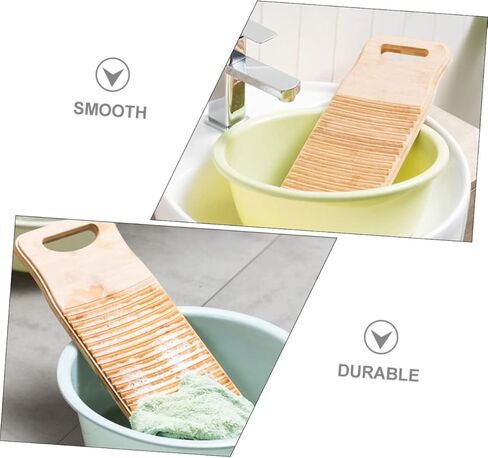 Totority 2pcs Bamboo Mini Washboard Slip Laundry Cleaning Board for Hand Washing Cloths and Boys and Girls in Saudi Arabia