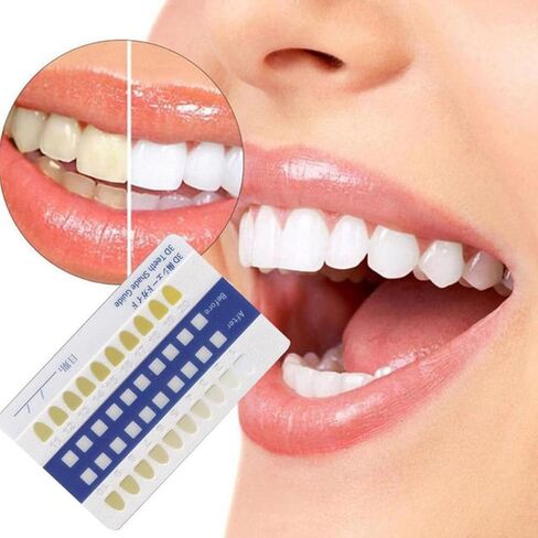 دليل تظليل الأسنان من مادة PVC من NUOBESTY بلمسة نهائية مطفأة اللمعة، مجموعة 20 قطعة من بطاقات تباين الأسنان للاستخدام الاحترافي للعناية بالأسنان والفم in Saudi Arabia