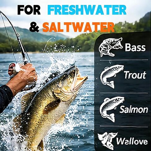 Fishing Lures Kit for Freshwater and Saltwater, Ideal Gifts of Fishing Gear Set for Fishing Lovers Both Kids & Adults in Kuwait