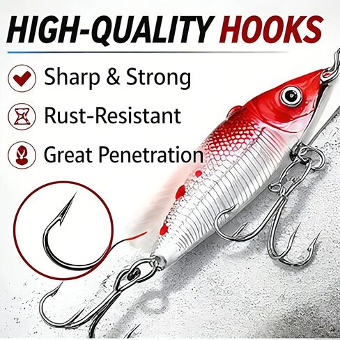 Fishing Lures Kit for Freshwater and Saltwater, Ideal Gifts of Fishing Gear Set for Fishing Lovers Both Kids & Adults in Kuwait