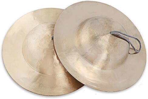 أداة صينية، غونغ نحاسي برونزي صيني غونغ صيني فنغ شوي نحاس غونغ، صنج إصبع الصنج ذو الرأس الكبير 1 زوج، الصنج الصيني التقليدي النحاس (38 سم) in Kuwait