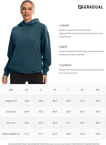G Gradual Hoodies for Women Oversized Fleece Sweatshirt with Pocket Loose Fit Casual Athletic Workout Pullover in Kuwait