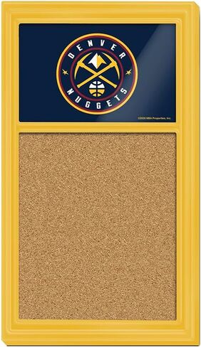 The Fan-Brand NBA Denver Nuggets: Secondary Logo - Cork Note Board- Sports Decor for Home, Game Room, Fan Cave & Garage - USA Made in Kuwait