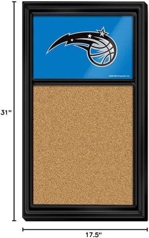 The Fan-Brand NBA Orlando Magic: Cork Note Board- Sports Decor for Home, Game Room, Fan Cave & Garage - USA Made in Kuwait