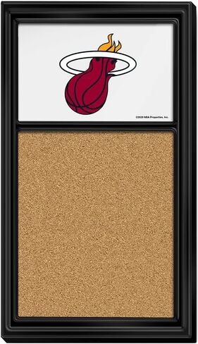 العلامة التجارية Fan-Brand NBA Miami Heat: لوحة ملاحظات من الفلين - ديكور رياضي للمنزل وغرفة الألعاب وكهف المعجبين والمرآب - صناعة أمريكية in Saudi Arabia