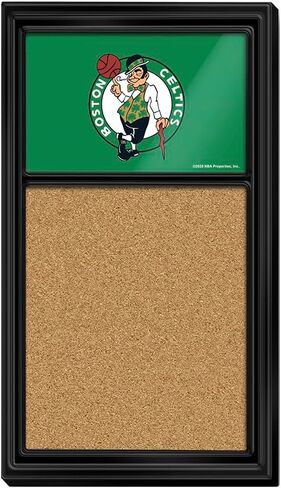 The Fan-Brand NBA Boston Celtics: Cork Note Board- Sports Decor for Home, Game Room, Fan Cave & Garage - USA Made in Saudi Arabia