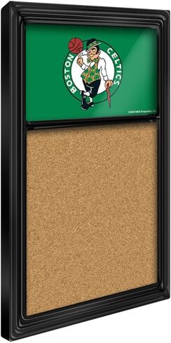 The Fan-Brand NBA Boston Celtics: Cork Note Board- Sports Decor for Home, Game Room, Fan Cave & Garage - USA Made in Saudi Arabia