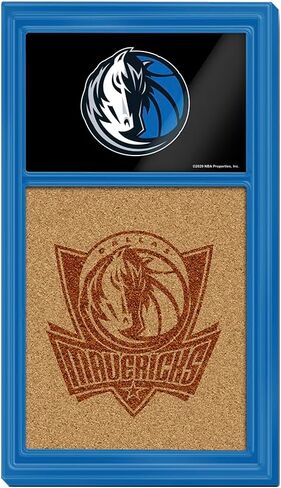 The Fan-Brand NBA Dallas Mavericks: Dual Logo - Cork Note Board- Sports Decor for Home, Game Room, Fan Cave & Garage - USA Made in Saudi Arabia