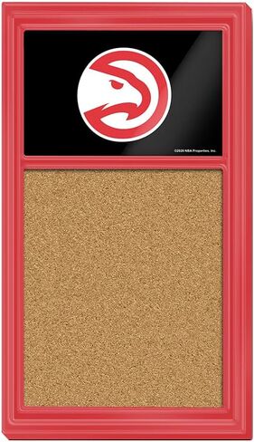 The Fan-Brand NBA Atlanta Hawks: Cork Note Board- Sports Decor for Home, Game Room, Fan Cave & Garage - USA Made in Kuwait