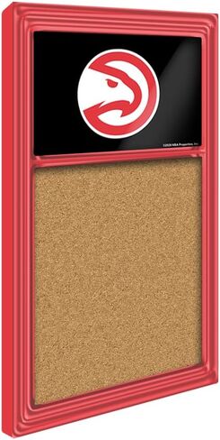 The Fan-Brand NBA Atlanta Hawks: Cork Note Board- Sports Decor for Home, Game Room, Fan Cave & Garage - USA Made in Kuwait