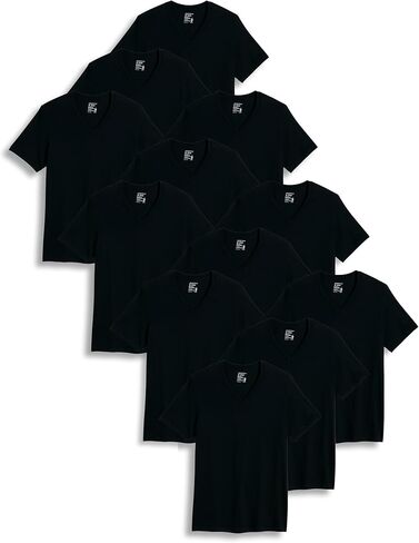 تي شيرت داخلي رجالي كلاسيكي برقبة على شكل حرف V من Jockey - 12 قطعة in Kuwait