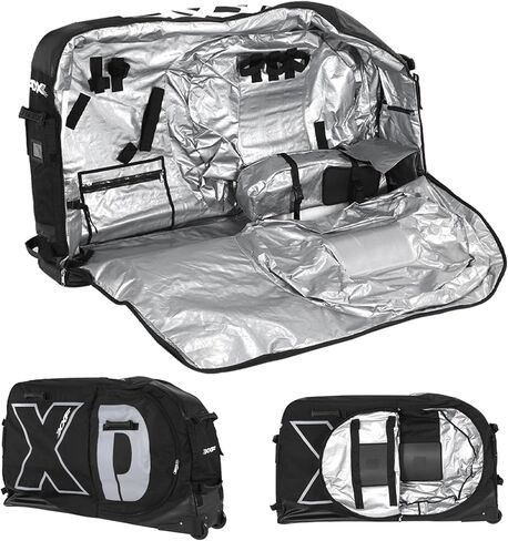 Portable Bike Transportation Bag With Wheels for 26/27.5/29in MTB & 700C Road Bicycle Mountain Bike Cycling Carry Case Waterproof Wheel Protection Tubes & Zippers in Kuwait