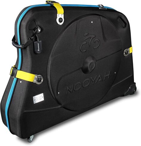 NOOYAH Bike Travel Case Hardshell Bicycle Airplane Travel Bag Lightweight & Durable Cycling EVA Pod with TSA Lock for Road and MTB Bikes Transport in Saudi Arabia