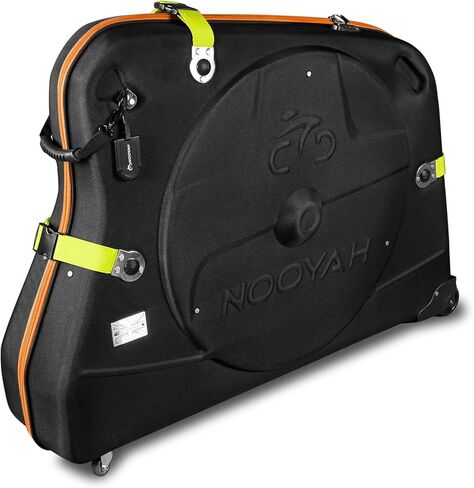 NOOYAH Bike Travel Case Hardshell Bicycle Airplane Travel Bag Lightweight & Durable Cycling EVA Pod with TSA Lock for Road and MTB Bikes Transport in Saudi Arabia