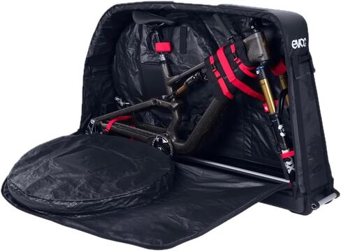 EVOC Bike Bag Pro Multi-Color - Lightweight Impact-Resistant Polycarbonate Bike Transport Bag with CLIP-ON WHEEL 3.0, Fits Road, Gravel, XC, Enduro & DH Bikes up to 130cm Wheelbase, Includes Bike Stan in Saudi Arabia