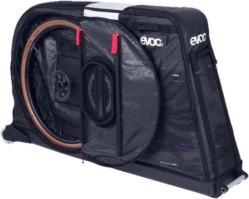 EVOC Bike Bag Pro Multi-Color - Lightweight Impact-Resistant Polycarbonate Bike Transport Bag with CLIP-ON WHEEL 3.0, Fits Road, Gravel, XC, Enduro & DH Bikes up to 130cm Wheelbase, Includes Bike Stan in Saudi Arabia
