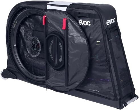 EVOC Bike Bag Pro Multi-Color - Lightweight Impact-Resistant Polycarbonate Bike Transport Bag with CLIP-ON WHEEL 3.0, Fits Road, Gravel, XC, Enduro & DH Bikes up to 130cm Wheelbase, Includes Bike Stan in Saudi Arabia