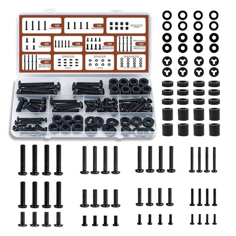 TV Bracket Screws, 92pcs Universal TV Stand Screw Set with 4-8mm Screws, Bolts, Spacers & Washers for Most Television Bolts Fixing Kits(Color:with Box) in Saudi Arabia