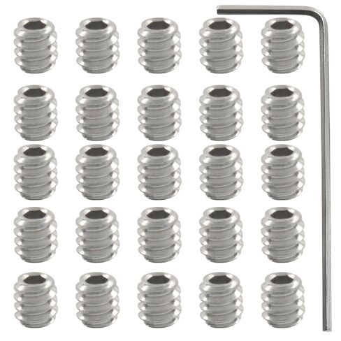 25 قطعة من براغي مجموعة مقابس سداسية من الفولاذ المقاوم للصدأ مقاس 4-40 × 1/8 بوصة، براغي مجموعة مقابس سداسية من الفولاذ المقاوم للصدأ بنقطة كأس فضية in Kuwait