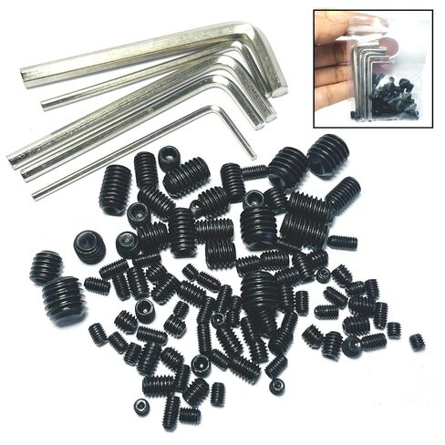 95pcs Set Screws Assortment Kit with Hex Wrench, Grub Screws M3 M4 M5 M6 M8 for Home Repair, Repair Furniture, Electronic Product, Install Door Lock, DIY, Fixtures, 12 Sizes in Kuwait