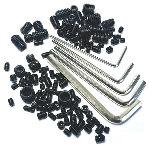 95pcs Set Screws Assortment Kit with Hex Wrench, Grub Screws M3 M4 M5 M6 M8 for Home Repair, Repair Furniture, Electronic Product, Install Door Lock, DIY, Fixtures, 12 Sizes in Kuwait