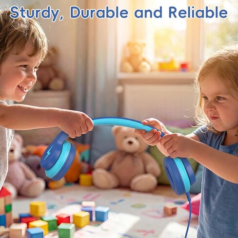 Kids Headphones for School, USB C Headphones for Kids, 85dB Safe Volume, HD Stereo Sound, Comfortable Fit, Adjustable & Foldable,Ideal for Learning/ Travel (Gradient Deep Pink, Without Microphone） in Kuwait